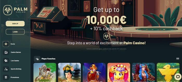 Palm Casino: Uitstekend online casino voor spelersbeloningen